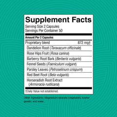 Dandelion root in Nature's Sunshine LIV-J aimed at liver support.