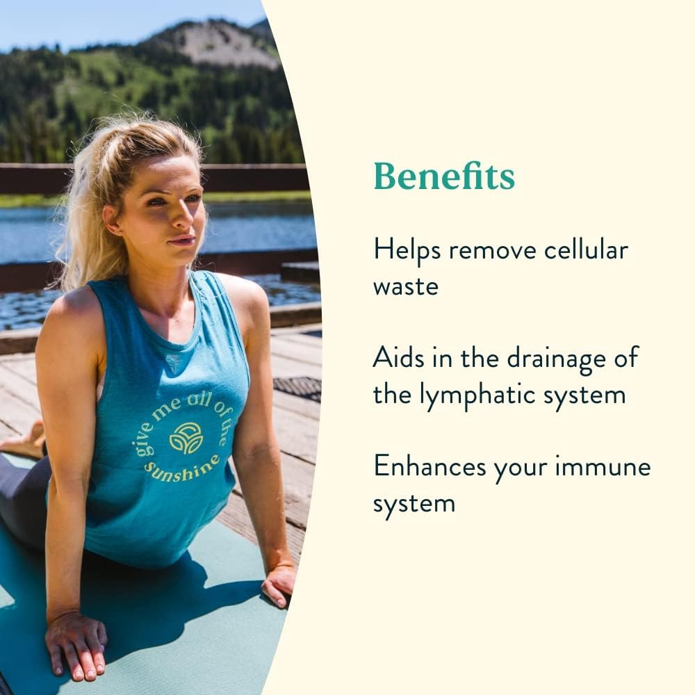 Dropper dispensing Lymphatic Drainage drops, easy to mix into water for convenient daily use.