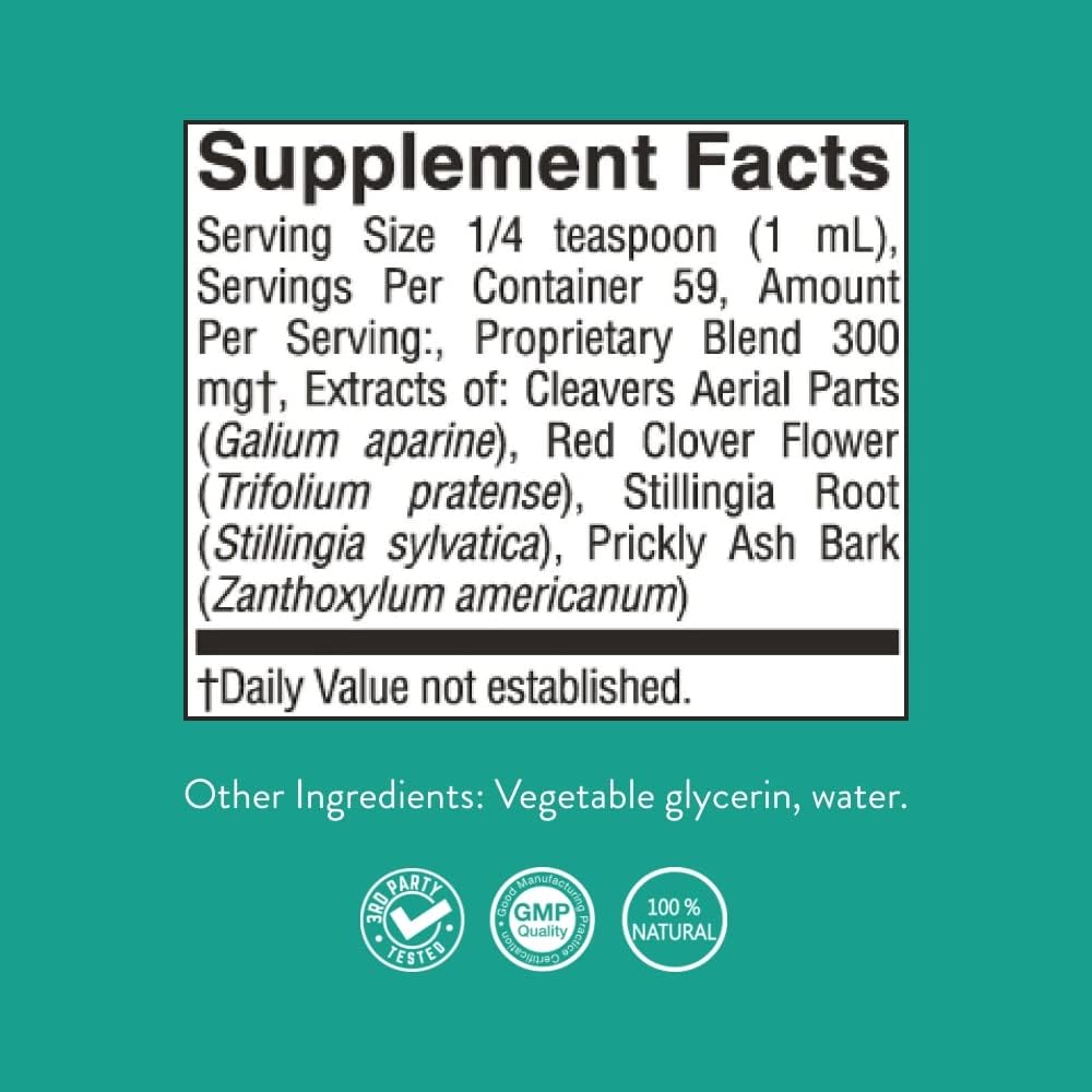 Glass of water with Nature's Sunshine drops demonstrates easy hydration integration.
