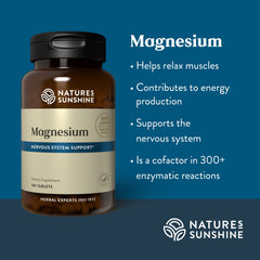 Nature's Sunshine Magnesium natural ingredients kelp licorice peppermint highlight the formula