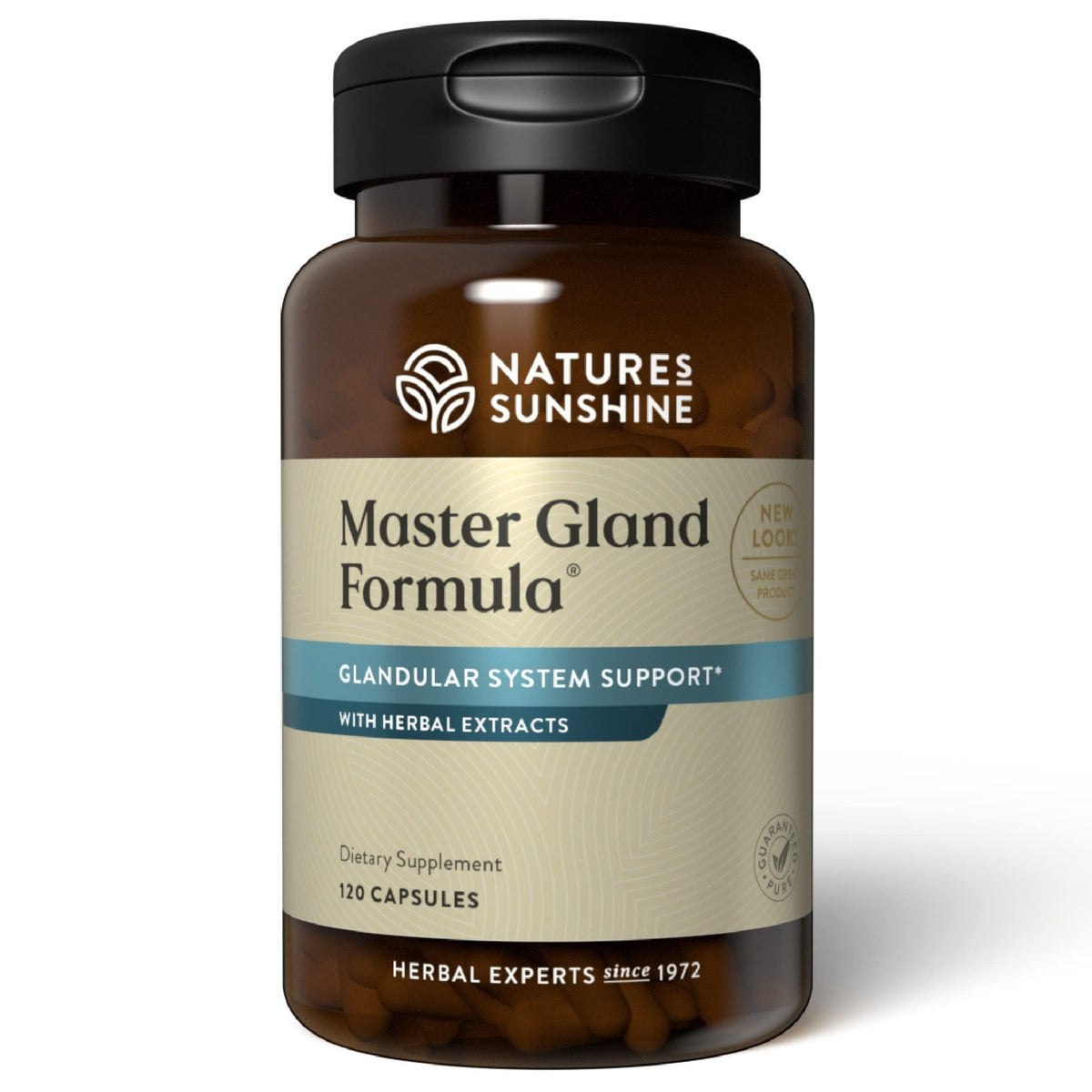 Nature's Sunshine Master Gland bottle front for comprehensive gland support and daily energy.