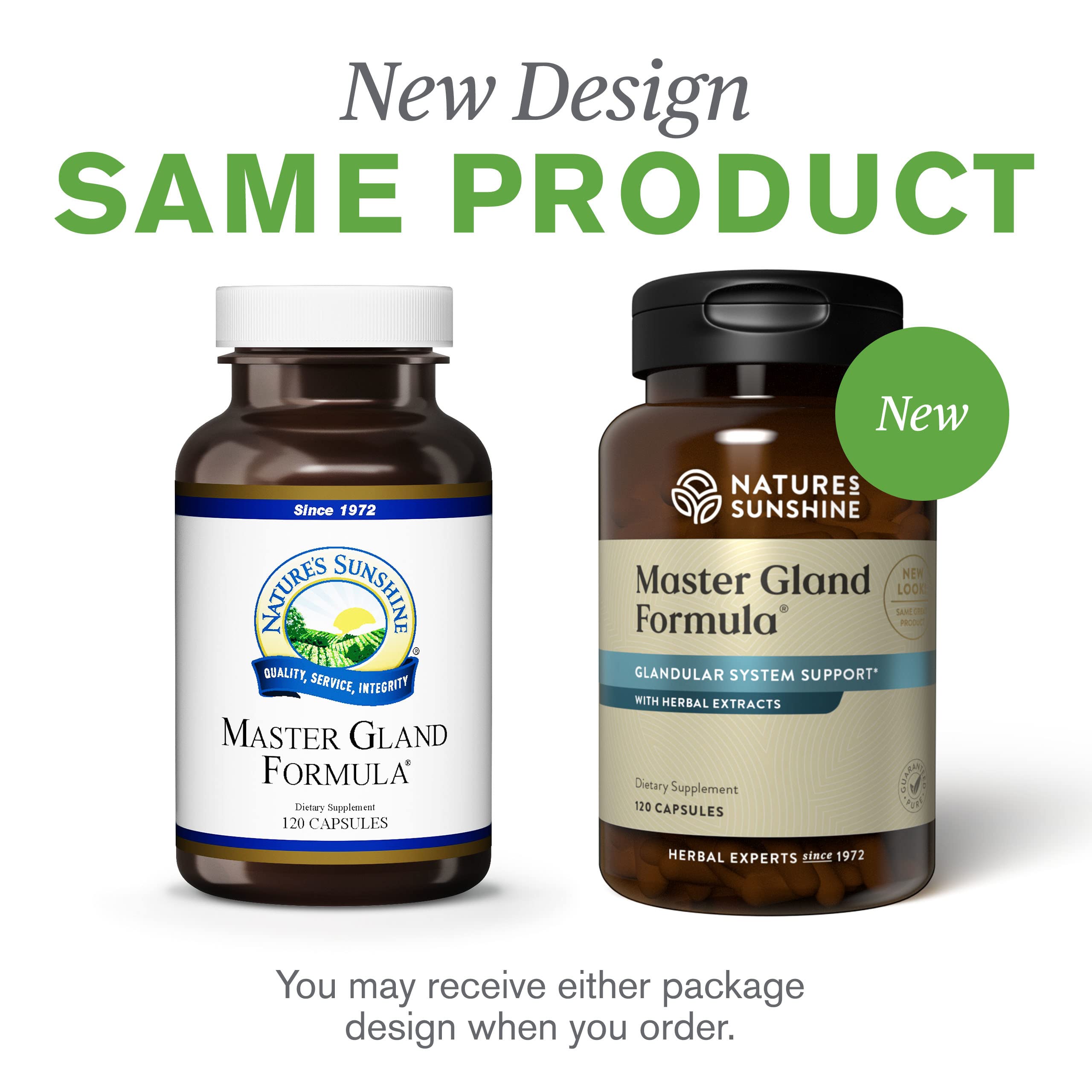 Box packaging reflects Nature's Sunshine quality and heritage.