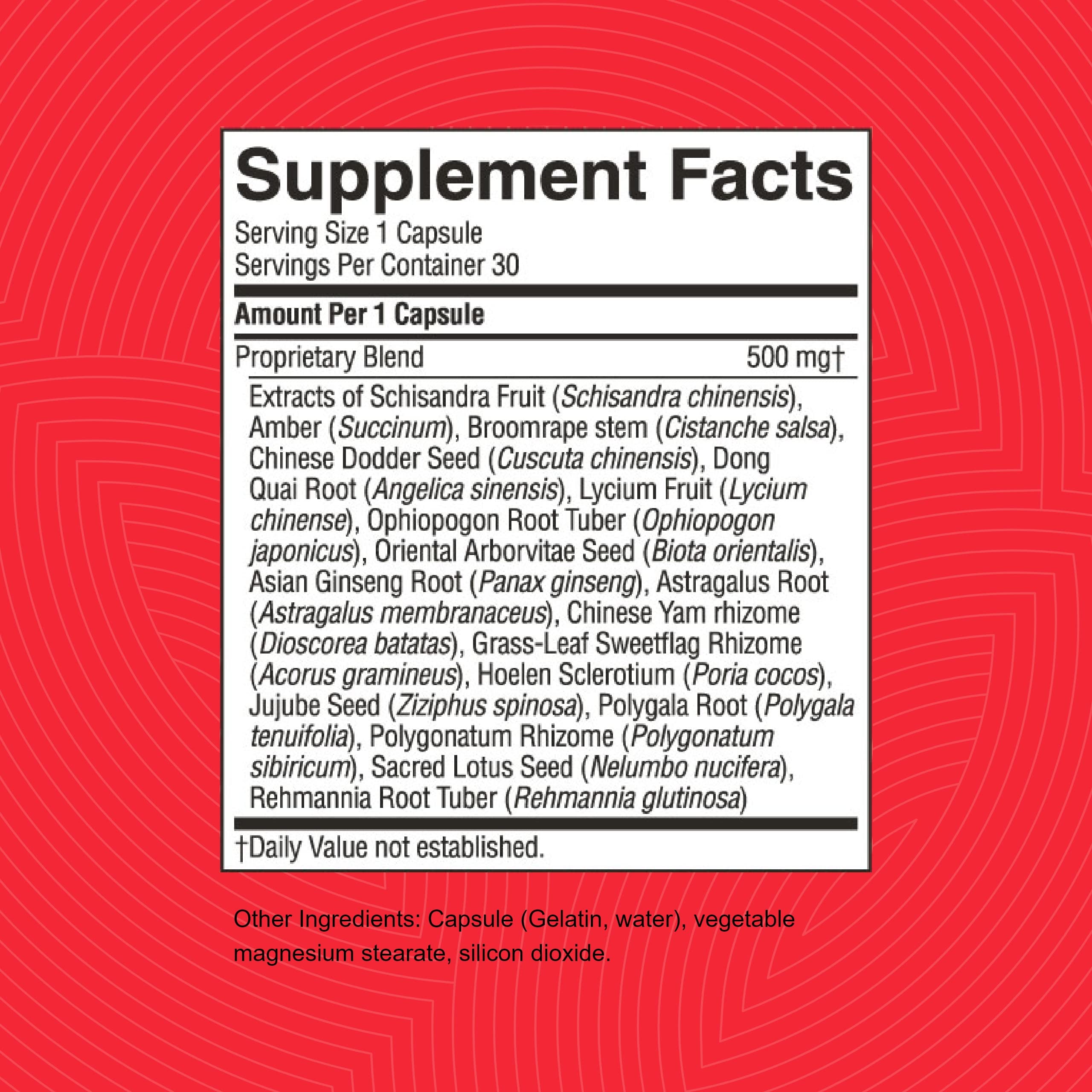 Nature's Sunshine Nervous Fatigue TCM Concentrate label highlights Yang Xin tradition.