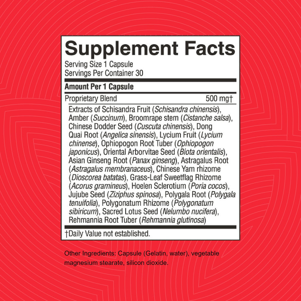 Nature's Sunshine Nervous Fatigue TCM Concentrate label highlights Yang Xin tradition.