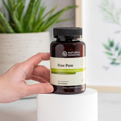 Nature's Sunshine Paw Paw Cell-Reg label displays potency and supplement details