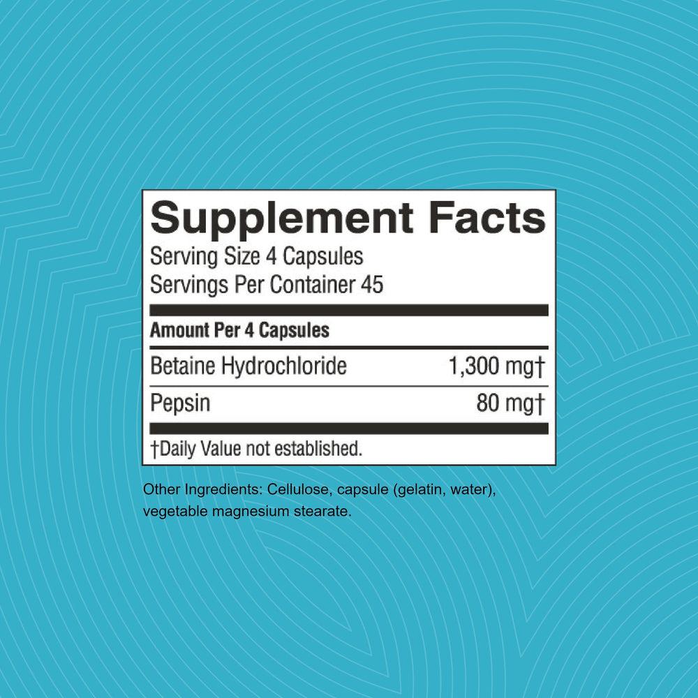 Nature's Sunshine PDA Combination bottle label close-up, showcasing purity commitments.