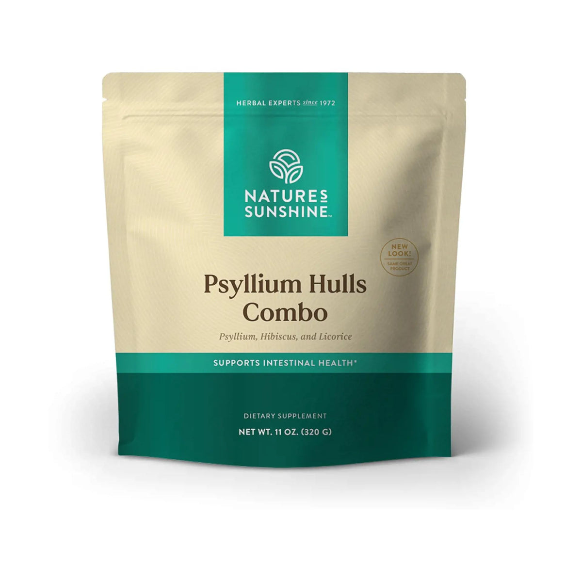 Nature's Sunshine psyllium hulls 11oz bottle supports daily digestion and fiber intake.