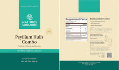 Nature's Sunshine psyllium hulls measuring scoop for easy daily fiber intake.