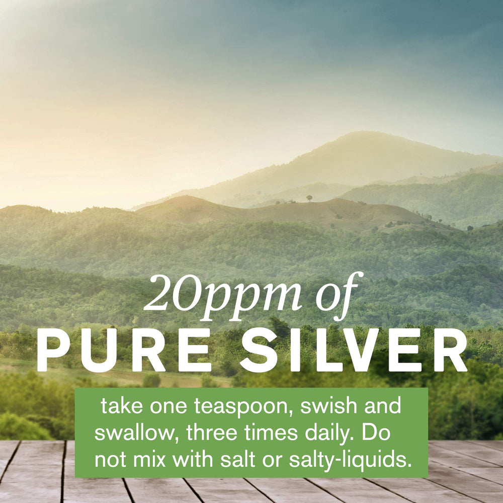 Nature's Sunshine Silver Shield Liquid 16-ounce bottle on a shelf.