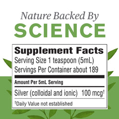 Nature's Sunshine Silver Shield Liquid label closeup with product details