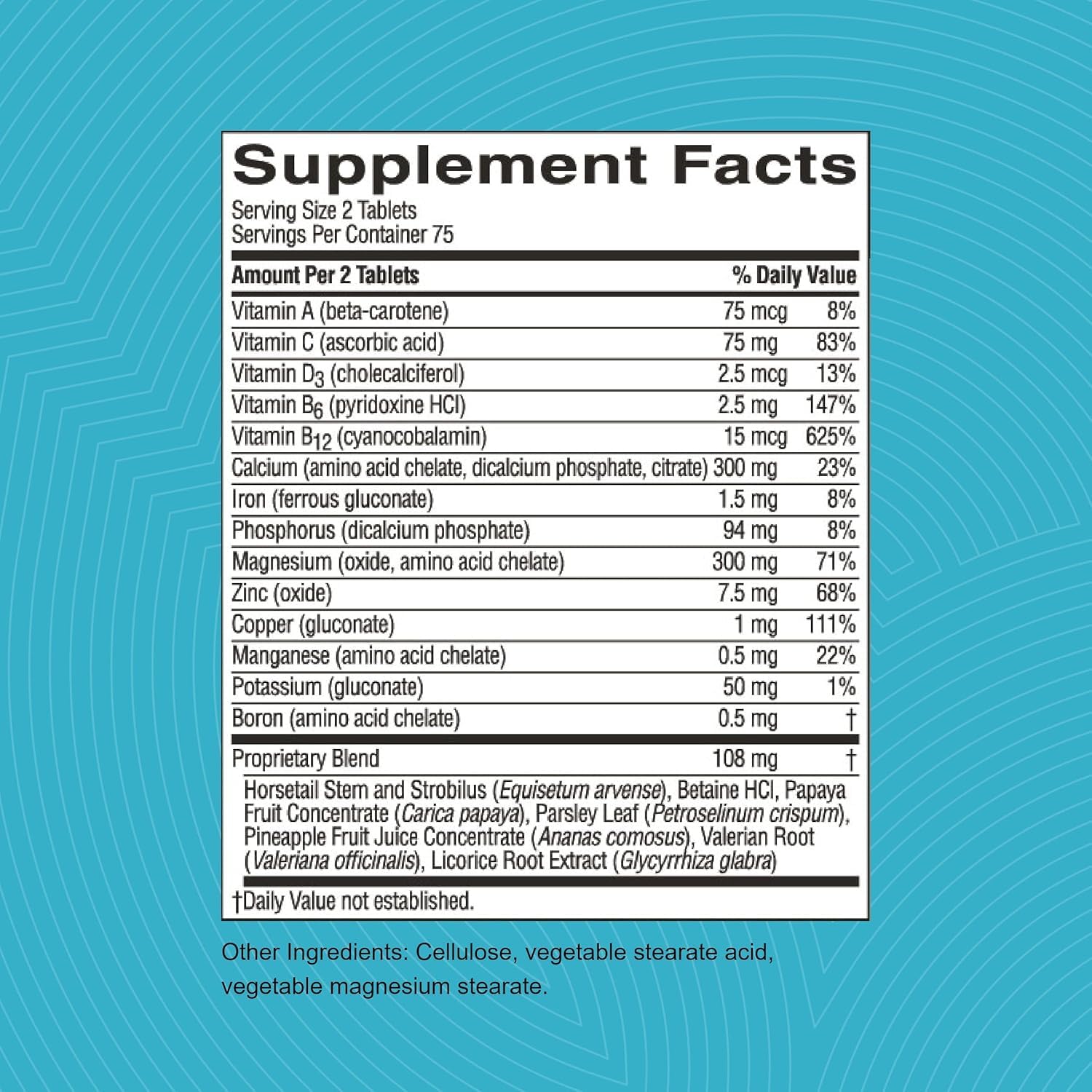 Nature's Sunshine Skeletal Strength packaging emphasizes the vitamin complex for bone mineralization.