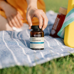 Nature's Sunshine Super Supplemental w/o Iron nutrition facts panel shows minerals at a glance.