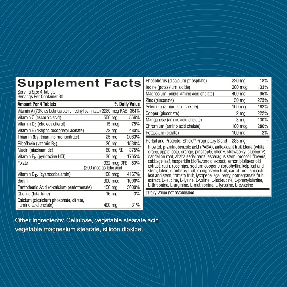 Nature's Sunshine Super Supplemental w/o Iron plant nutrients from asparagus and kelp.