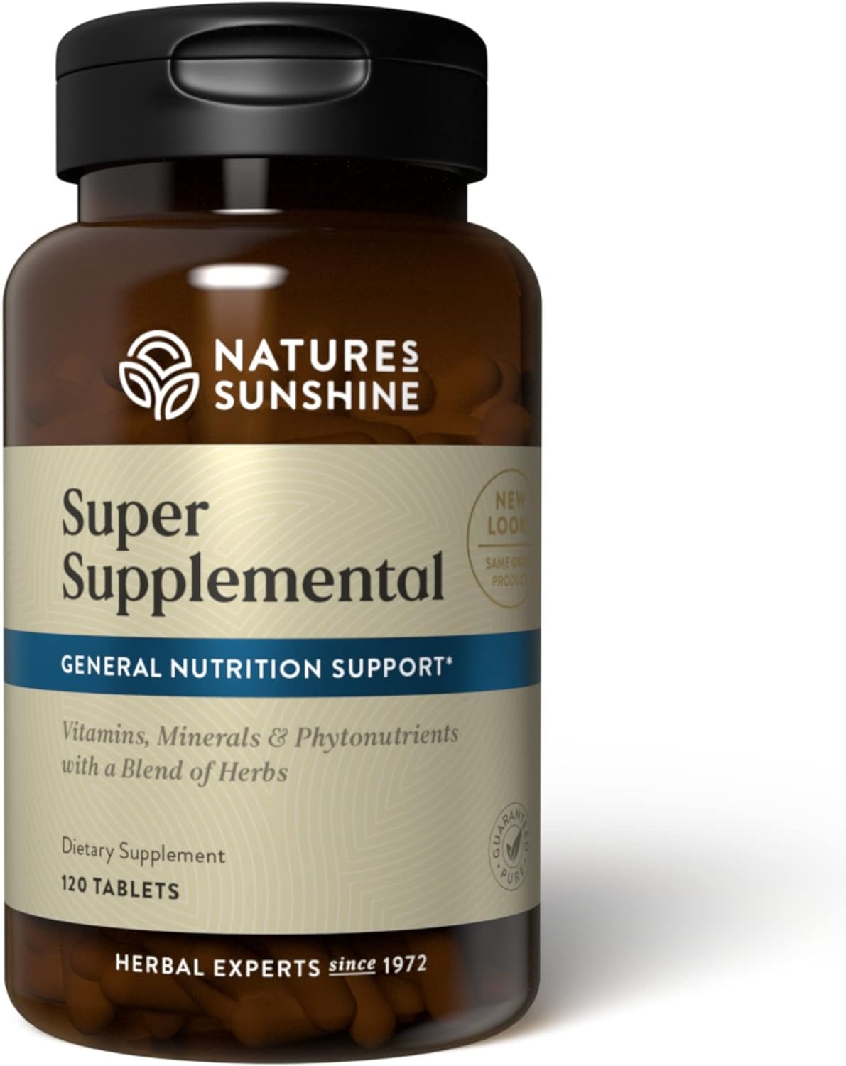 Nature's Sunshine Super Supplemental bottle-front view for daily nutritional support