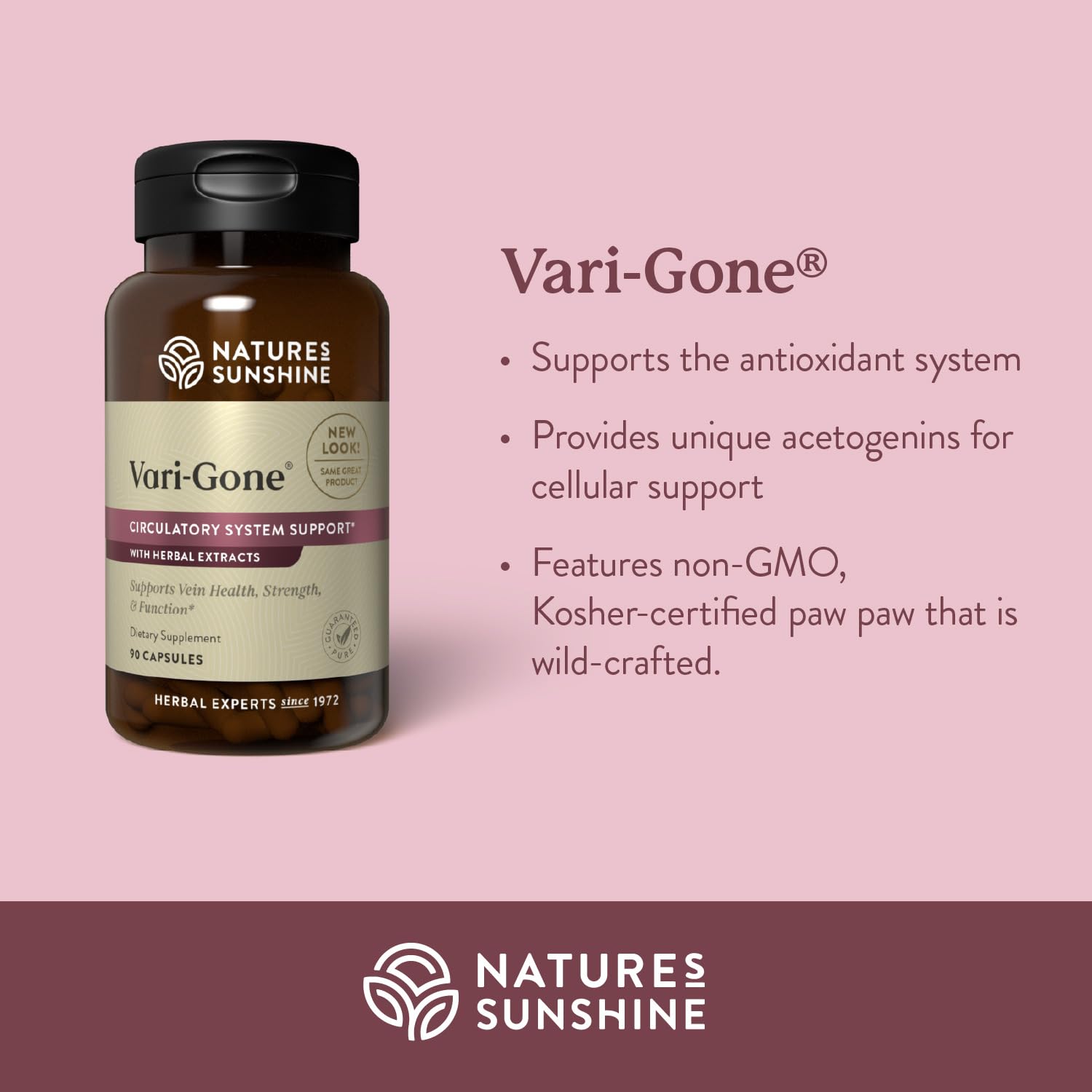 Key herbal ingredients display for natural vein health support