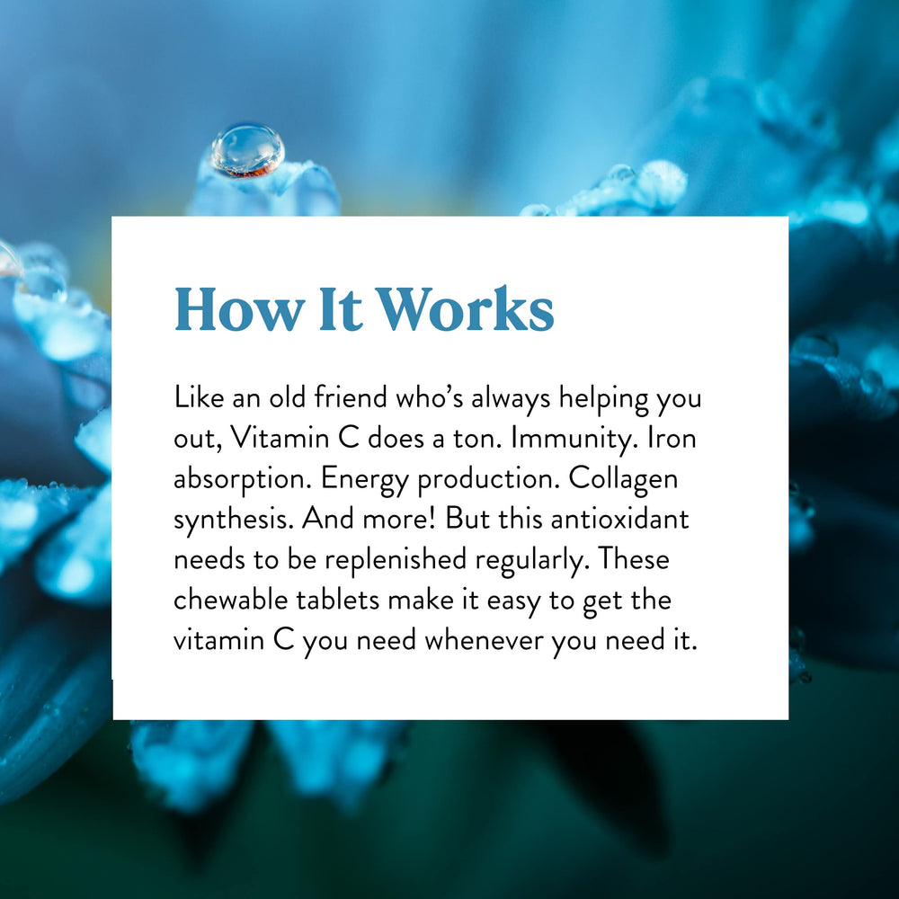 Packaging of Nature's Sunshine Vitamin C highlights heritage and quality.