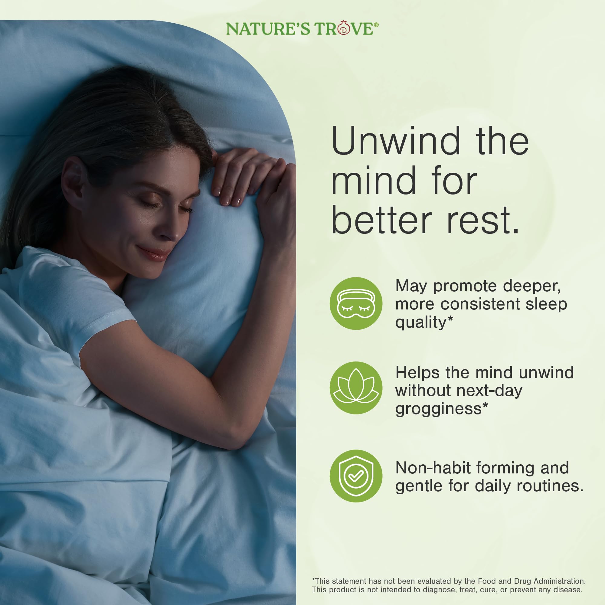 Nature's Trove L-Theanine 200mg kosher-certified supplement