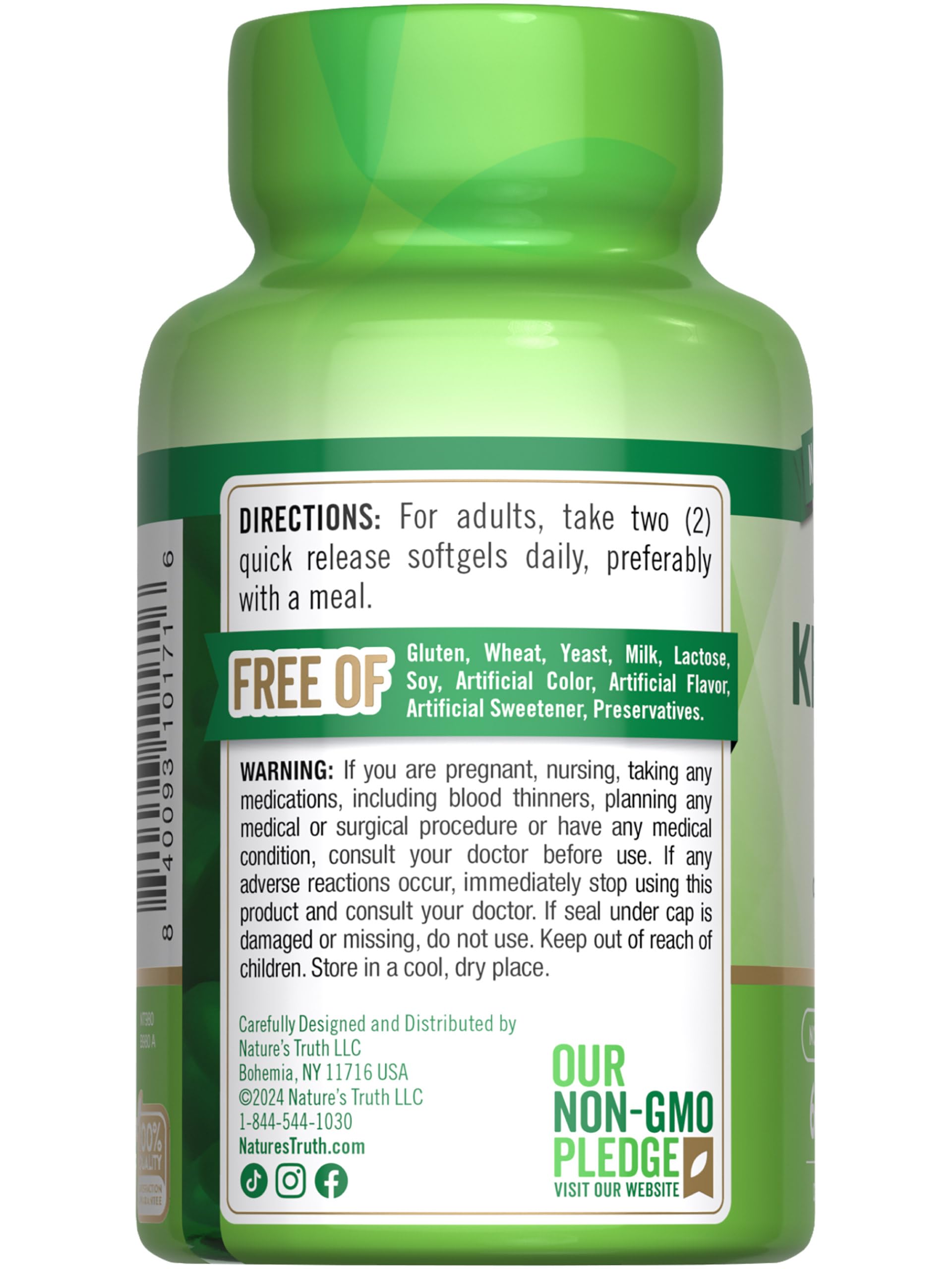 Nature's Truth 60-count krill oil box for daily omega-3 routine