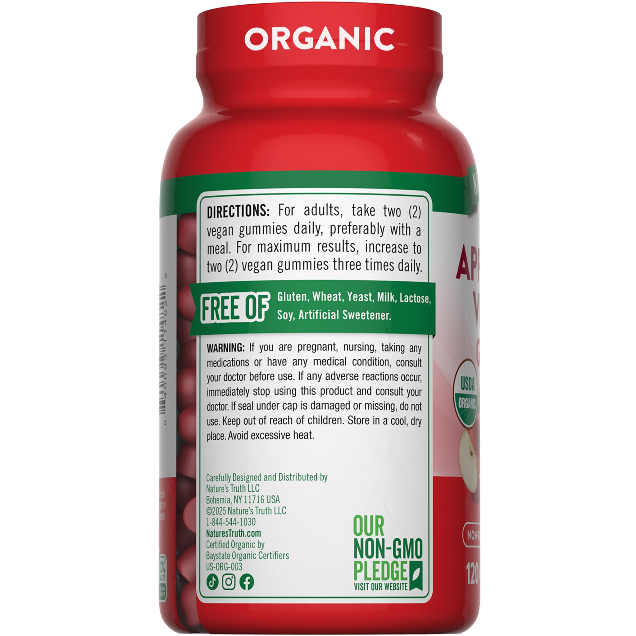 Apple-flavored Nature's Truth gummies, ready to enjoy any time