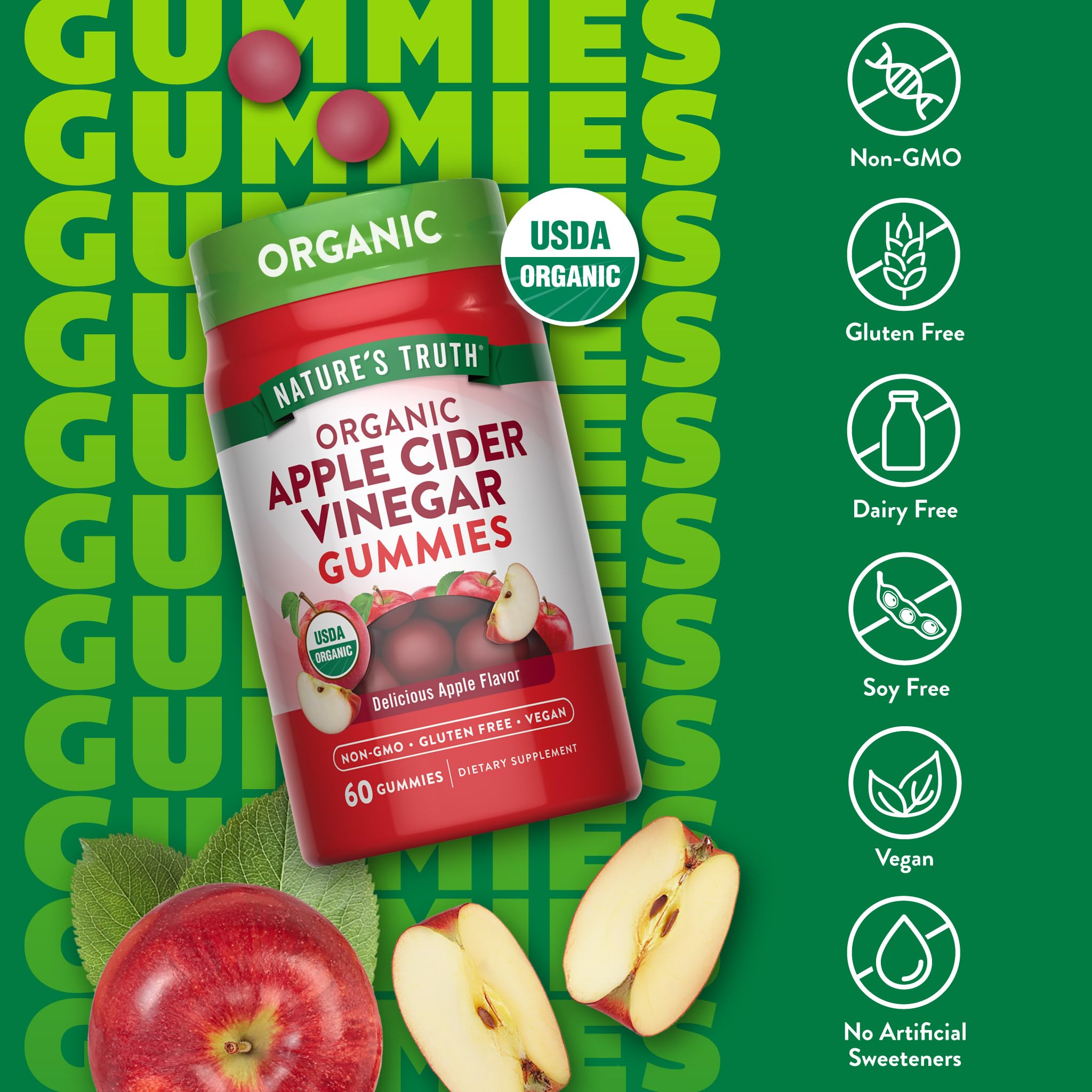 Nature's Truth Apple Cider Vinegar Gummies being poured for daily routine.