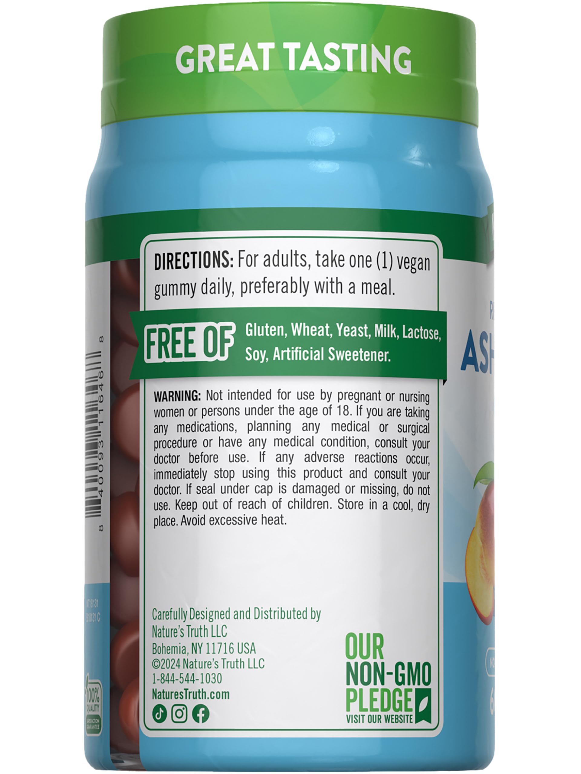 Tropical fruit flavor of Nature's Truth gummies in a bright, inviting snapshot