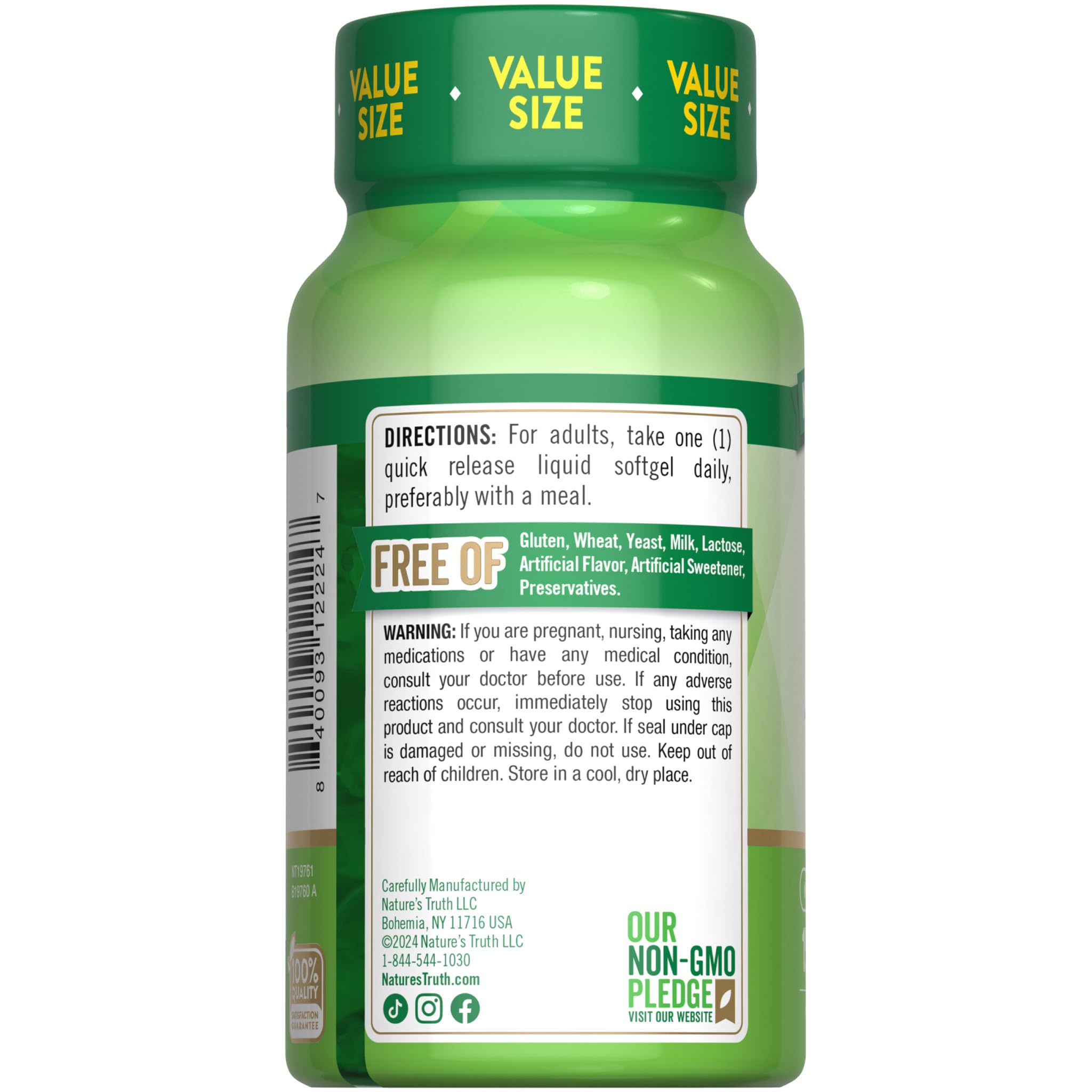 Nature's Truth Vitamin B12 bottle on shelf suggesting trusted nutrition