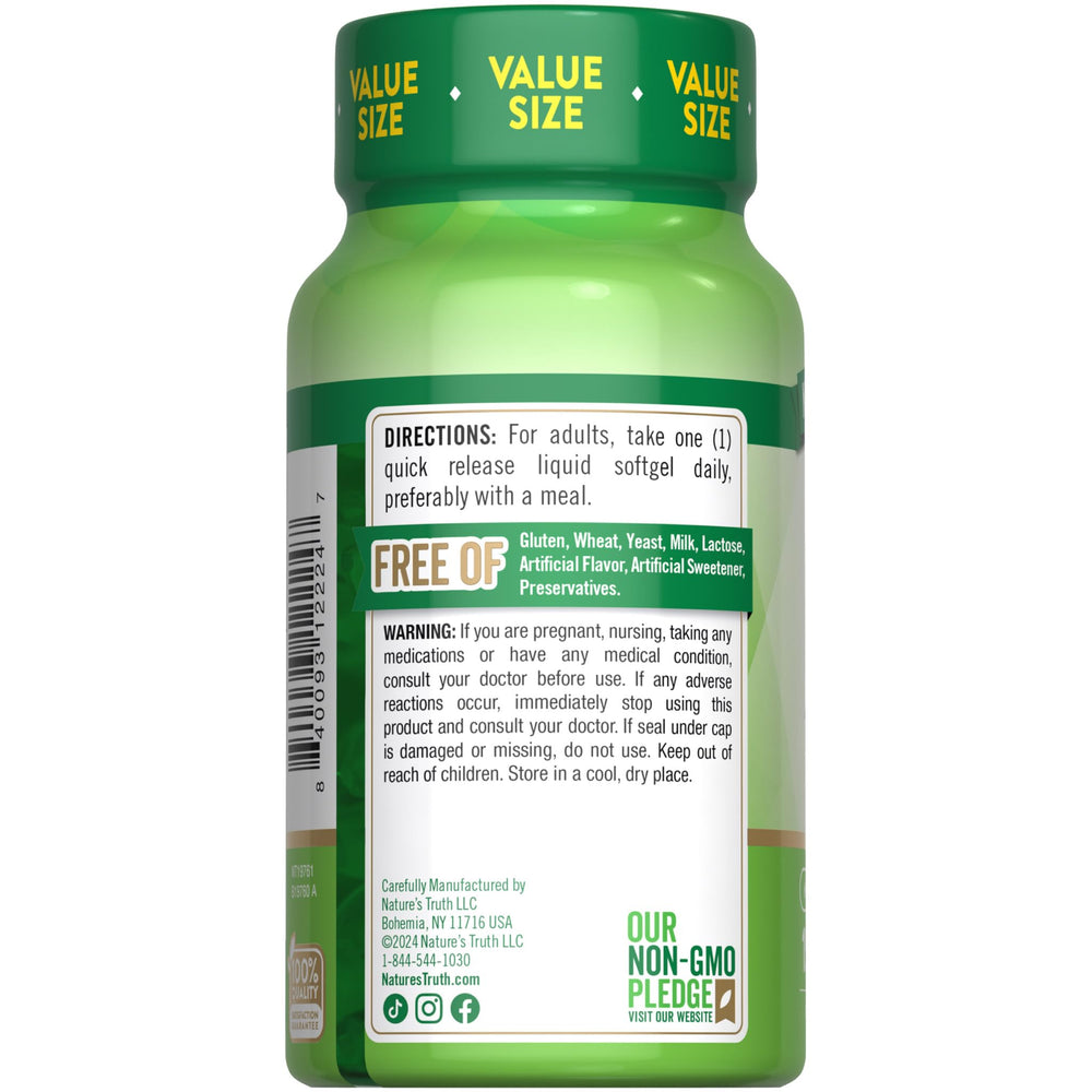 Nature's Truth Vitamin B12 bottle on shelf suggesting trusted nutrition