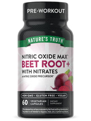 Nature's Truth Beet Root Capsules bottle showing vegan, gluten-free supplement for daily wellness