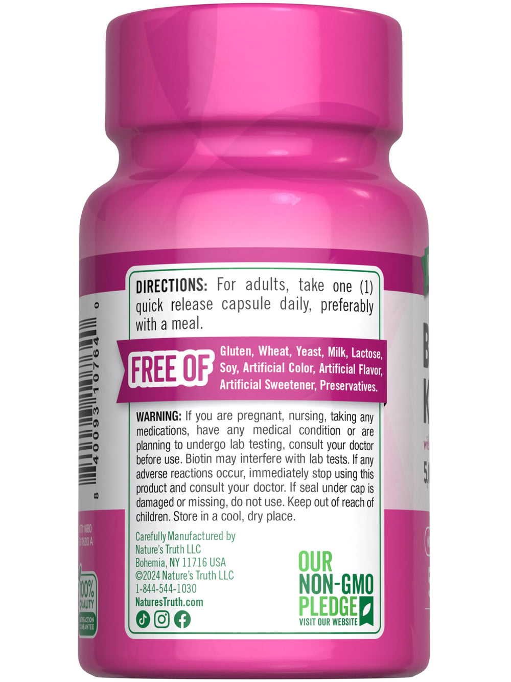 Packaging design highlights Nature's Truth quality and premium vitamin look.