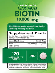 Nature's Truth Biotin bottle front shows vegan and gluten-free formula