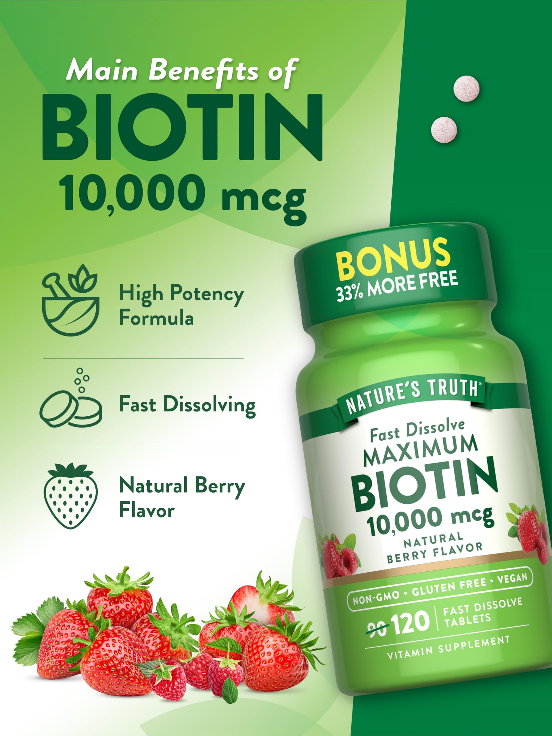 Tablets dissolving on the tongue for easy daily use