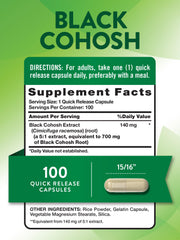 Nature's Truth Black Cohosh capsules close-up showing one-per-day convenience