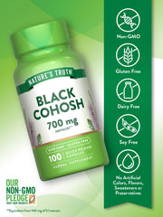 Nature's Truth Black Cohosh root extract label detail indicating quality