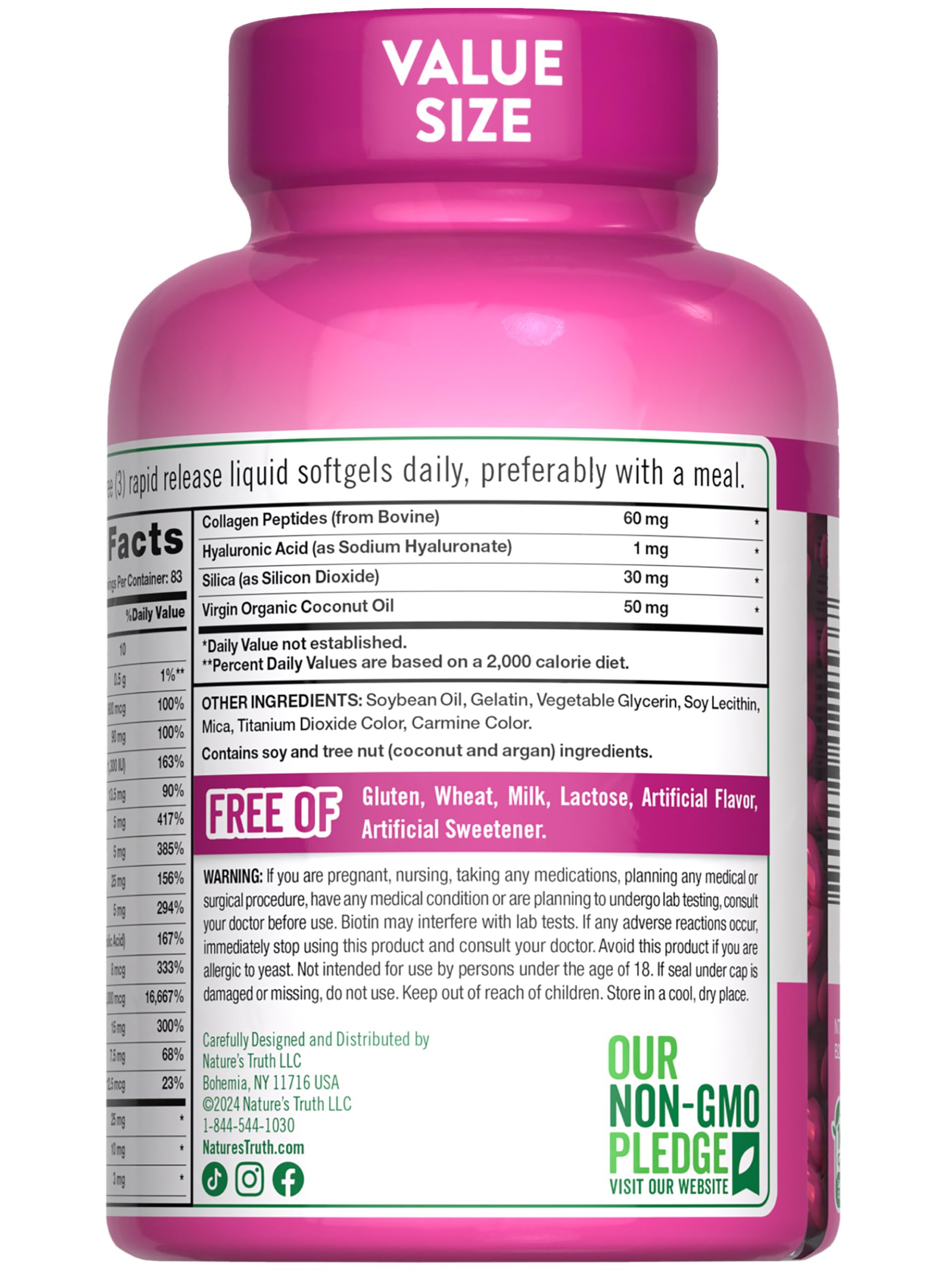 Nature's Truth bottle and label showcasing premium wellness supplement packaging