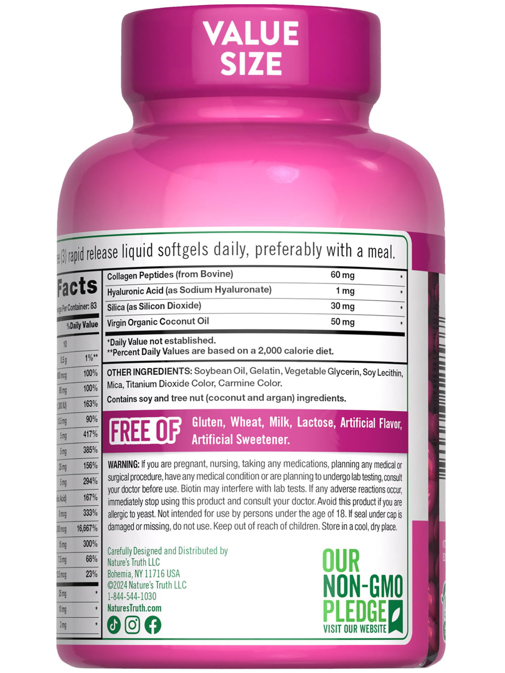 Nature's Truth bottle and label showcasing premium wellness supplement packaging