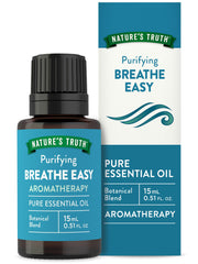 Nature's Truth Breathe Easy bottle-diffuser for calming aromatherapy and fresh spaces.