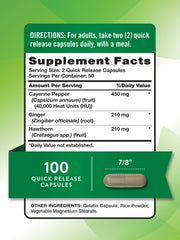 Nature's Truth cayenne capsules with ginger root close-up for enhanced daily support.
