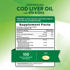 Nature's Truth cod liver oil softgels close-up highlighting soft capsules.