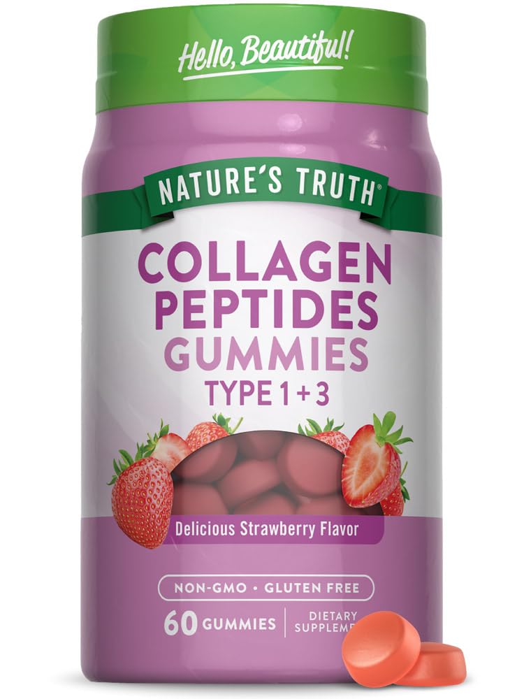 Nature's Truth Collagen Peptide Gummies bottle for easy daily collagen support