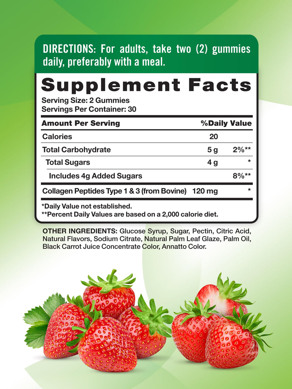 Nature's Truth Collagen Peptide Gummies strawberry flavor for a delicious, convenient daily supplement