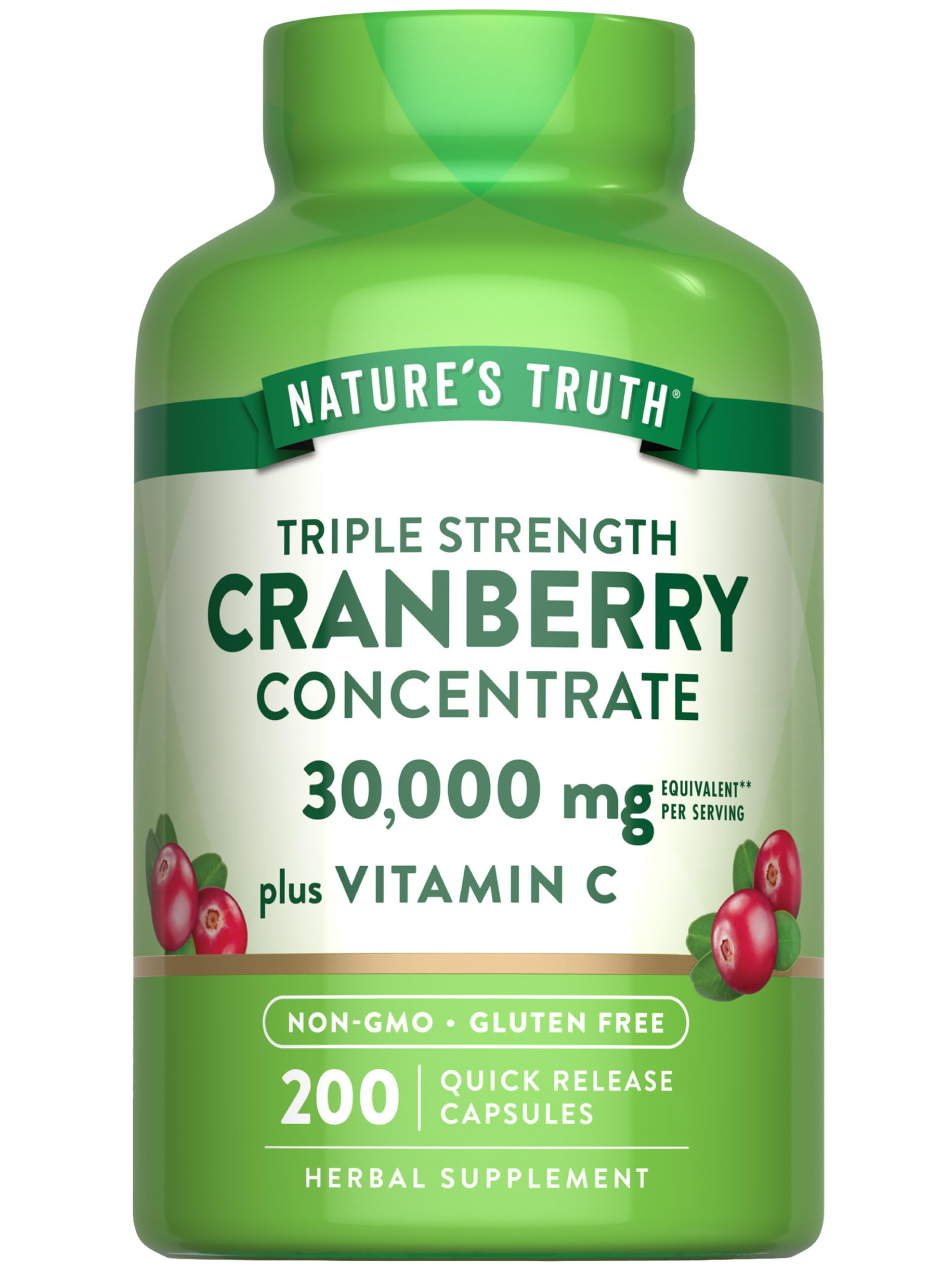 Nature's Truth Cranberry Concentrate Bottle shown for daily wellness