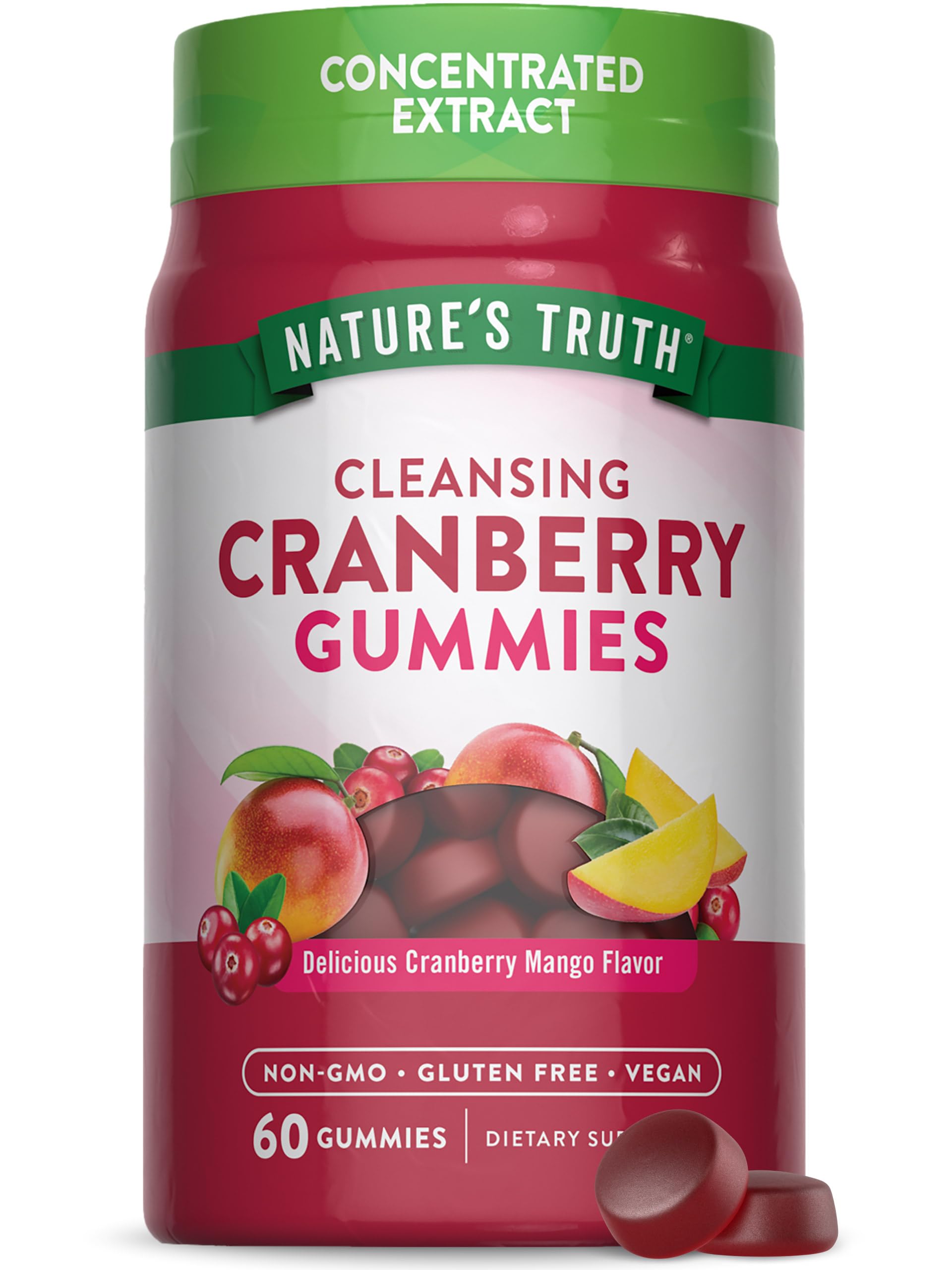 Nature's Truth Cranberry Gummies bottle front for easy daily supplementation.