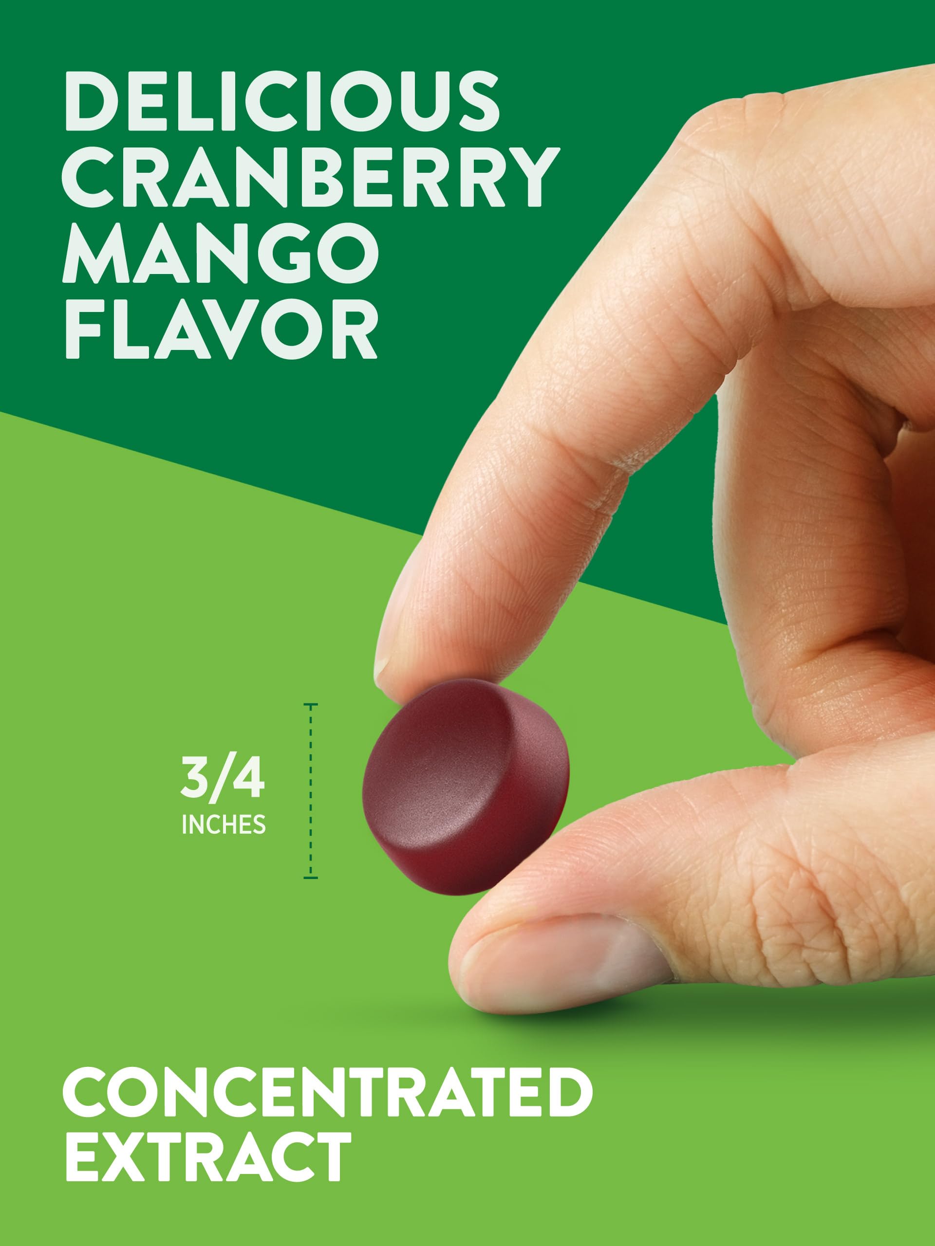 Cranberry mango flavor close-up suggests tasty daily treat.