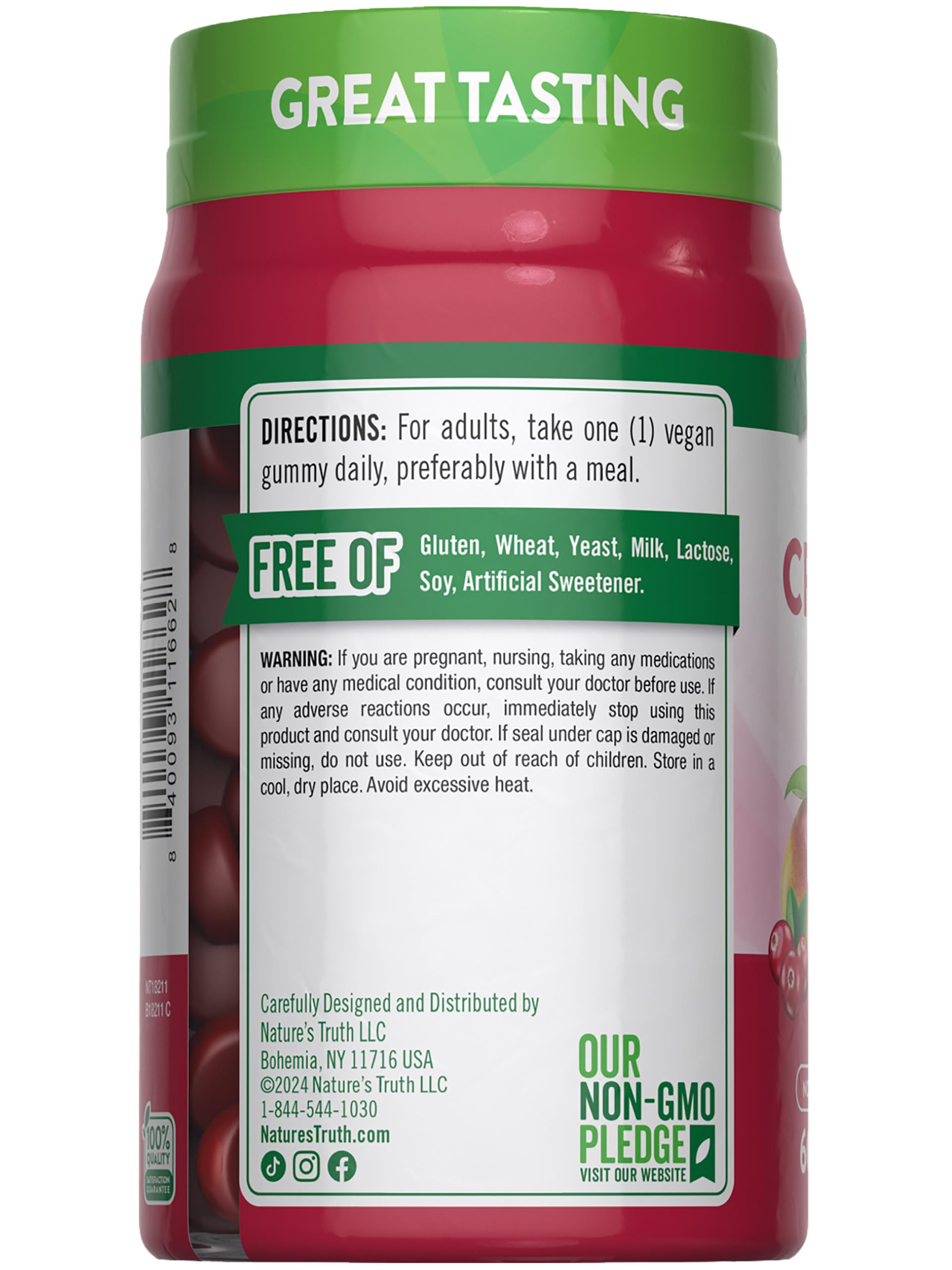 Vegan label and product name emphasize plant-based wellness.