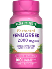 Nature's Truth fenugreek seed capsules bottle for daily wellness