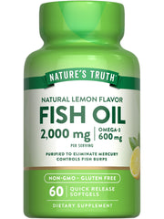 Nature’s Truth fish oil omega-3 bottle with purified formula for daily wellness