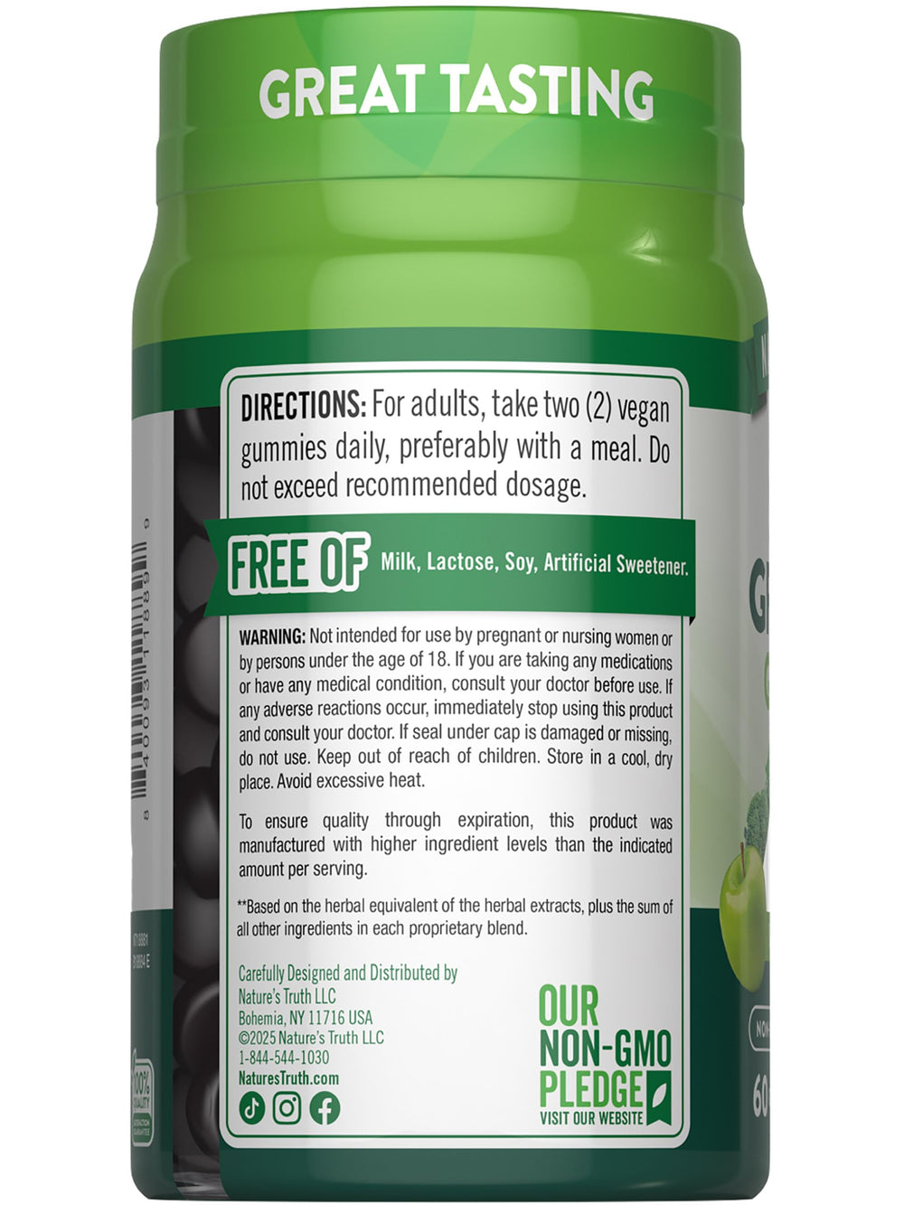 Nature's Truth Super Greens gomitas 60, fuente de vitaminas