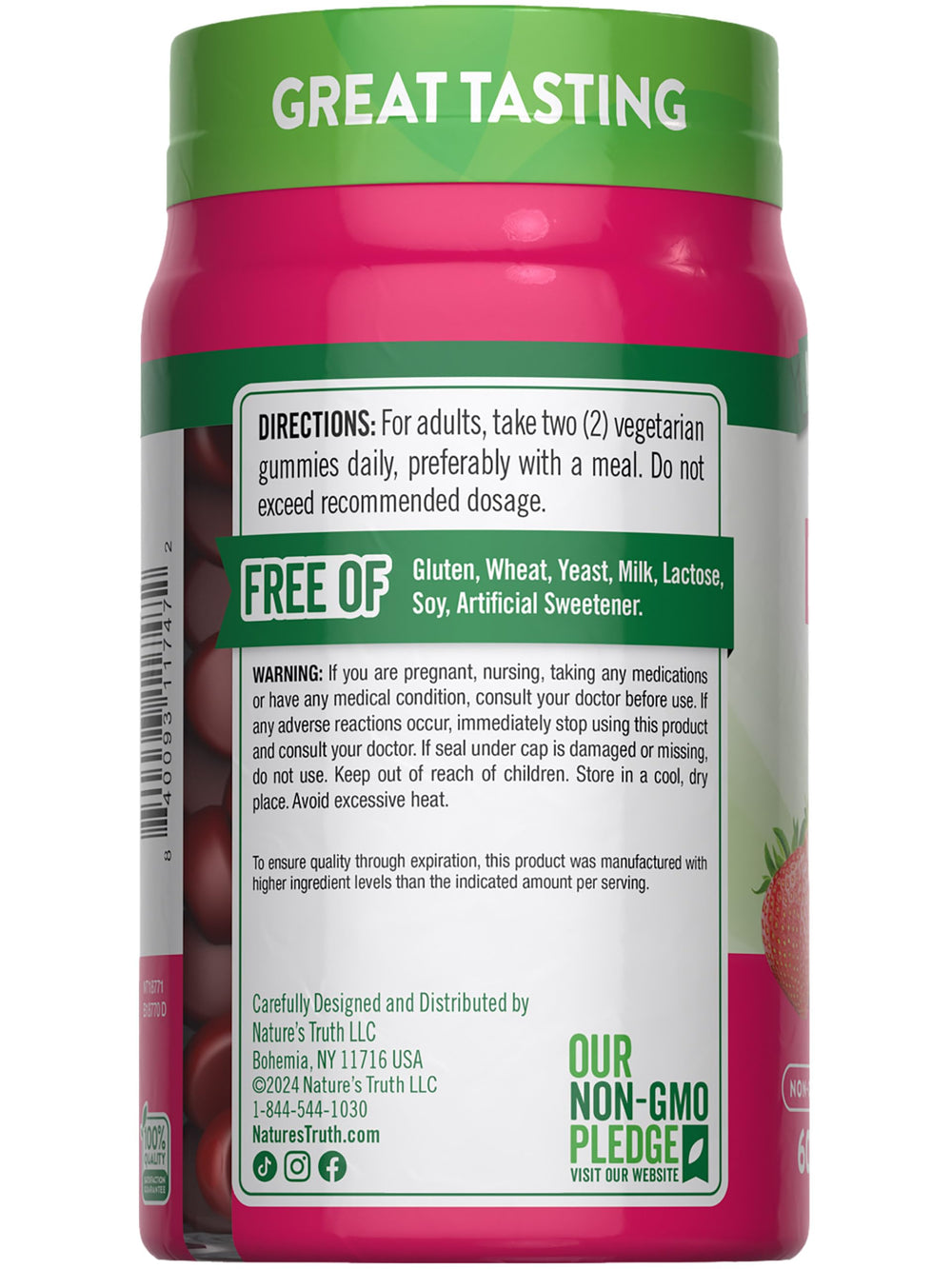 Nature's Truth label highlights quality and transparent sourcing.