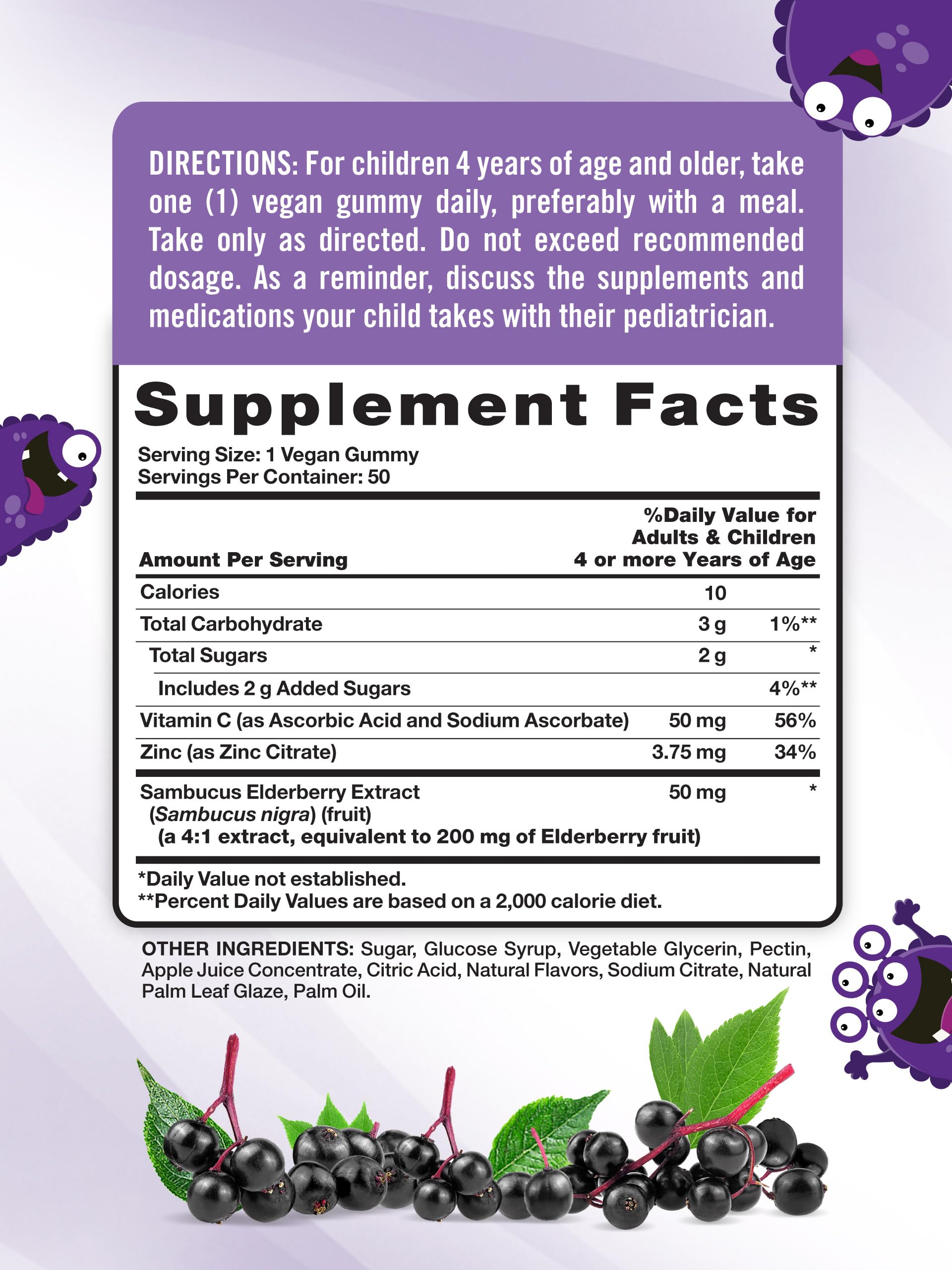 Nature's Truth label close-up highlights zinc and vitamin C for daily immune support.