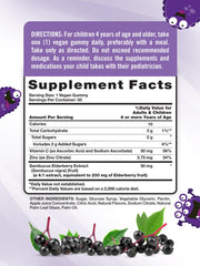 Nature's Truth label close-up highlights zinc and vitamin C for daily immune support.